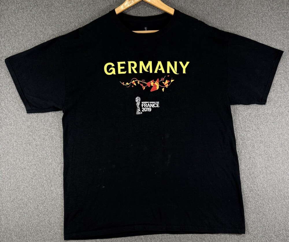FIFA Germany T Shirt XL Black Womens World Cup France 2019 Soccer Cotton